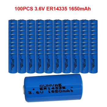 100PCS ER14335 14335 1650mah LiSOCL2 bateria 2/3AA baterias do Li-íon para a câmara de vídeo equipamento elétrico sem fio frete grátis