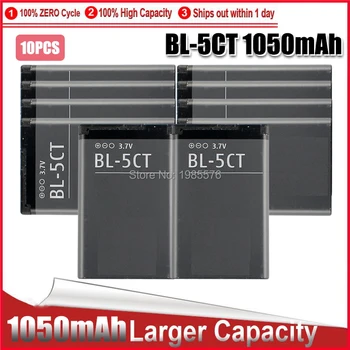 10PCS Bateria BL5CT 5CT BL-5CT Fabricante de gb/t 18287-2013 Bateria para Nokia 6303i 6303C 6750 C5 C5-00 C5-02 C5-00i