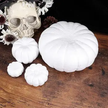 1PC Espuma Branca de Abóbora Modelos de Isopor Isopor Abóboras Artificial de Frutas DIY de Artesanato de Halloween Decoração Presentes