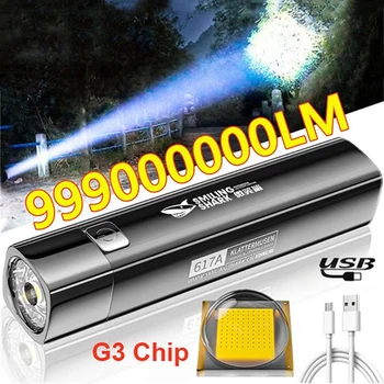 2 EM 1 990000LM Ultra Brilhante G3 Tática LED Lanterna elétrica da Tocha de Luz ao ar livre