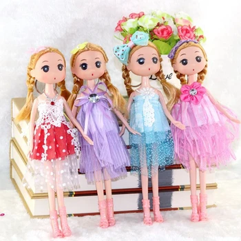 25cm Menina Brinquedos Interativos de Casamento Vestido de Boneca Brinquedo Pretand Brinquedo Presente Para Crianças Crianças de Cor Aleatória