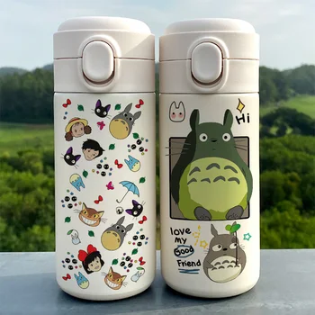 350 / 450 ml Totoro garrafa Térmica de Aço Inoxidável 304 Anime Tema garrafa Térmica Copo de Ferramentas Exteriores
