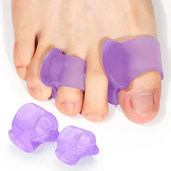 4pc Joanetes Polegar Valgo Correção Almofada de Silicone Dedo do pé Separador de Dedo para Dedo do pé Ortopédicos Proteção Pé Regulador de Cuidados Pedicure Ferramenta
