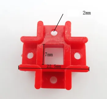 5pcs/monte Conector de Fixação Cruz Retentor do Bloco de Construção Montado Brinquedo de plástico Vermelho