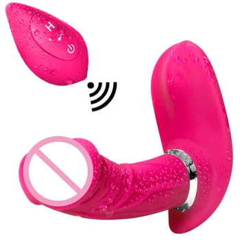 7 Modo de Vibração Calcinha enorme Vibrador sem Alças Vibrador Brinquedos Sexuais para as Mulheres de Controle Remoto sem Fio Wearable Vibrador Adultos Brinquedos