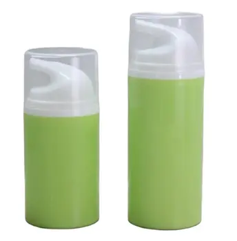 80 ML de plástico verde airless frasco de loção branca airless bomba ,tampa transparente para o creme/soro/loção/fundação usando