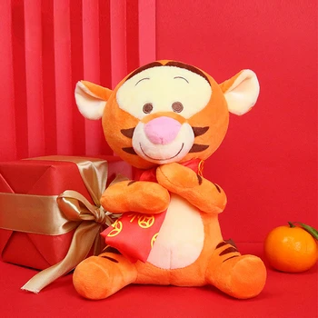 A Disney de 8 Polegadas Original de Anime Figura de Urso Pooh Amigo de Ano Novo do Tigger do Brinquedo do Luxuoso Tigre Animal de Pelúcia Macia brincar com bonecas e Brinquedos para a Criança de Presentes