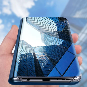 A716 Smart Mirror Case para Samsung Galaxy A71 (5G VER.) 6.7 na Tampa Magnética Flip em Couro Coque Ise GalaxyA71-5G SM-A716b A716U