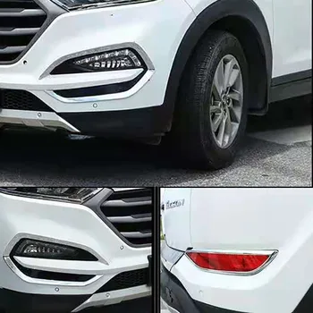 ABS luz de Nevoeiro Dianteira da Tampa E Luz Traseira da Cauda Interior do Quadro de Modificação Brilhante Tira de Ajuste Para Hyundai Tucson 2015-2020
