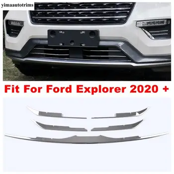 Acessórios Para Ford Explorer 2020 2021 2022 Carro Da Frente Do Centro Da Cabeça Pára-Choque Inferior Grade Do Grill De Decoração Painel Tampa Da Fita Guarnição