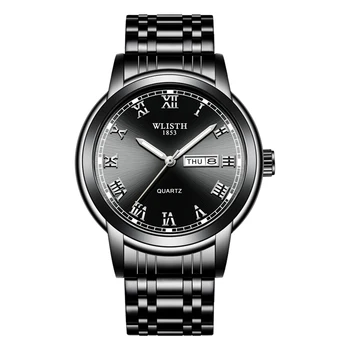 As melhores marcas de Relógio de Quartzo Relógios de homens de Calendário Bussiness Staliness de Aço Luminoso relógio masculino relógio Impermeável reloj hombre