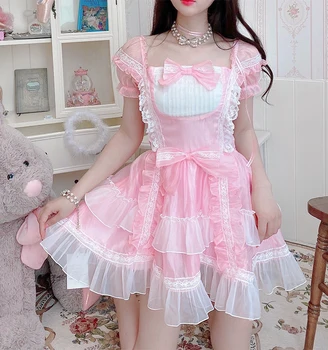 Babados Doce Japonês Macio Vestido Da Menina De 2020 Novo Vestido Lolita Cos Loli Princesa Tea Party Vestidos