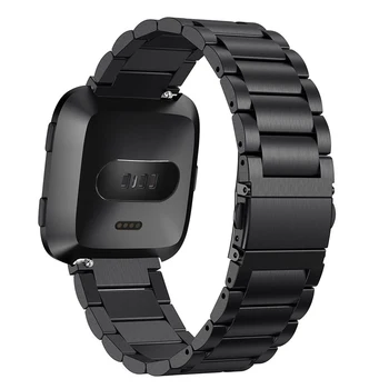 Banda de Aço inoxidável para o Fitbit Versa/Lite/Versa2 Smart watch substituto banda 316L esteira de Metal Pulseira pulseira de Fitbit Versa faixa de 2