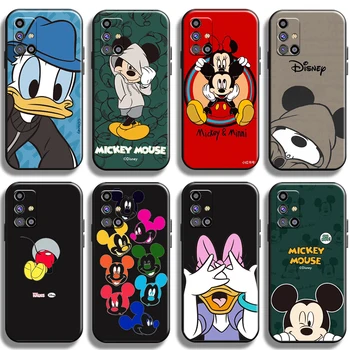 Bonito dos desenhos animados do Mickey Mouse Telefone Case Para Samsung Galaxy M31 M31S Coque Carcasa Líquido de Silicone Macio Funda Casos Preto de Volta