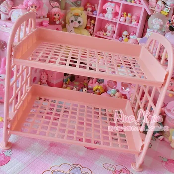 Bonito o Pink dolls recipiente de móveis de coleções de acessórios para meninas de cosméticos presentes de casa de boneca cesta de DIY