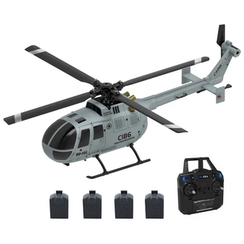 C186 2,4 G RC Helicóptero com 4 Hélices de 6 Eixos Giroscópio Eletrônico para a Estabilização, RC Drone Avião de Brinquedo, a pressão do Ar para a altura