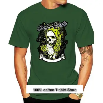 Camiseta de SANTA MUERTE para hombre, 100% informal de algodón