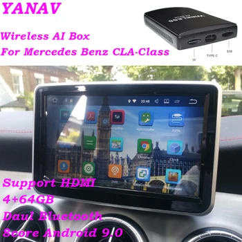 Carplay sem Fio Ai Caixa Android Para o Mercedes-Benz CLA-Class 2016-2020 Android Automático auto-Rádio Multimédia Leitor de Smart Box HDMI