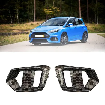 Carro da Frente Lâmpada da Luz de Névoa de Decoração de Capa de Caimento Adequado para Ford Focus RS 2015-2018 de Fibra de Carbono, luz de Nevoeiro Grade Moldura de Modificação