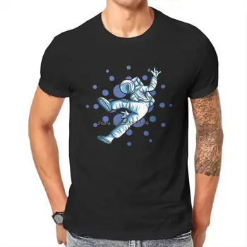 Cryptocurrency de Criptografia Mineiro de Cardano para a Lua, o Astronauta ADA Blockchain Tshirt Gráfico Superior Homens Homme Summer Harajuku T-Shirt