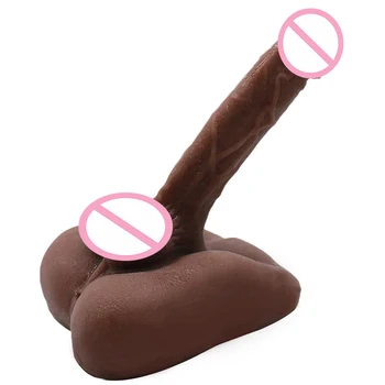 De Venda quentes do Popular Brinquedos Sexuais TPE Material Preto Pennis Anal com Vibrador máquina de sexo para mulheres