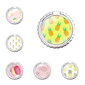 Desenhos Criativos de Moda do Telefone Móvel de Anel de Dedo do Titular de 360 Graus de Metal Dedo de Telefone do Suporte de frutas abacaxi