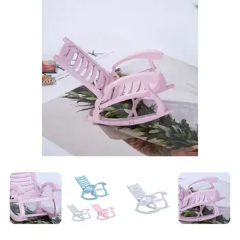 Engraçado Colecionáveis Superfície Lisa Mini Madeira Cadeira de Balanço de Modelo para o de Jogar Mini Cadeira de Balanço de Madeira Cadeira de Balanço