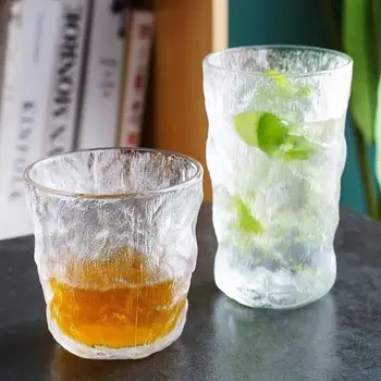 Glacier padrão de vidro de alto valor copo de água feminino suco de frutas bebida copa do ins vento padrão de árvore xícara de café, caneca de cerveja masculino tequila