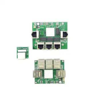 Industrial Switch Ethernet Módulo de 3/5 Portas Unmanaged10/100/1000mbps Celsius OEM de detecção Automática, o Portas de PCBA da placa do OEM da placa-Mãe