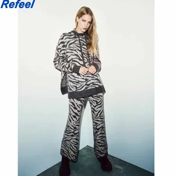 Inverno Streetwear Padrão Zebra Cordeiro de Lã Engrossar Quente Acolchoado com Capuz Casacos Mulheres Harajuku Solta camisola