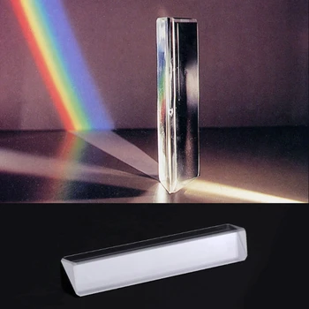 K9 Vidro Óptico Ângulo Direito Refletindo Prisma Triangular Para O Ensino De Espectro De Luz