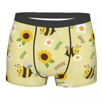 Kawaii Animal Bonito Animais Bumble Bee Cuecas De Algodão Calcinha Homem Cueca Sexy Shorts Boxer Briefs