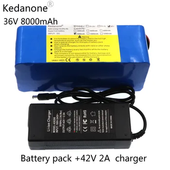 Kedanone 36 V 8ah de Alta Capacidade da Bateria de Lítio + Massa pacote inclui 42 v 2A chager Grátis bateria de entrega forelectric da bicicleta