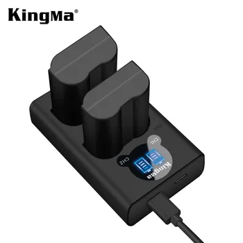 KingMa de Bateria EN-EL15 (2PCS ) e LCD USB Carregador Dual Para Nikon EN EL15 Para Nikon Z5 Z6 Z7 II D600 D610 D750 D780 D800E D810