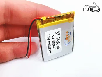 li-po de 3,7 V,1000mAH,[603443] Polímero de lítio ion / Li-íon da bateria para o GPS,mp4,celular,caixa de som,GRAVADOR de DVR;603443