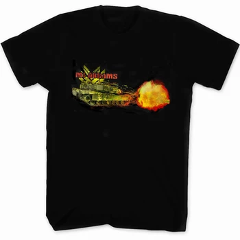 M1 Abrams Main Battle Tank T-Shirt Nova 100% Algodão Manga Curta-O-T-shirt com Decote Ocasionais de Mens Top