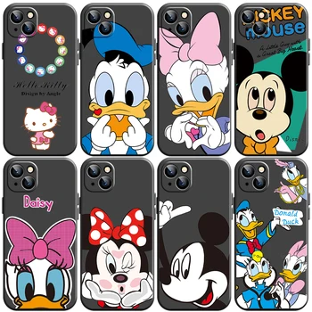 Mickey de Disney Anime Caso De Telefone Funda iPhone 11 13 Pro Máximo de 12 Mini X XR XS Max 6 6 7 8 Plus Celular de Volta Carcasa Coque