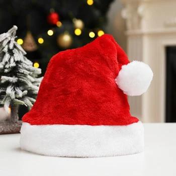 Natal Veludo Chapéu de Santa Unisex Confortável Criativamente Multi Cor de Adultos e Crianças Chapéu de Natal para o Natal Festa
