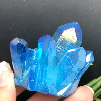 Natural de cristal azul do cluster original Pedras Energia de pedra preciosa, Pedra de Quartzo Cura matérias Minerais para a Decoração home
