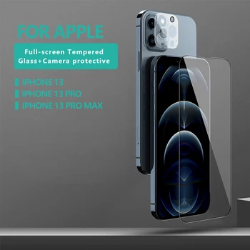 NILLKIN Para iPhone 13 Pro Max Vidro 2-em-1 Full HD de Vidro Temperado Para iPhone 13 Pro Anti-risco Câmara de Protetor de Tela