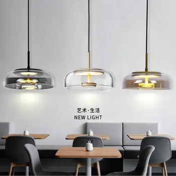 Nordic restaurante minimalista única cabeça, luzes Pingente moderno do quarto-de-cabeceira lâmpada personalidade criativa mesa de bar Interior da lâmpada