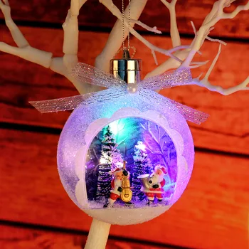 Papai Noel Bola de Árvore de Natal de Luz de Feliz Natal Decoração para a Casa Natal de Natal, Enfeites de Natal Presentes 2022 Novo Ano de 2023