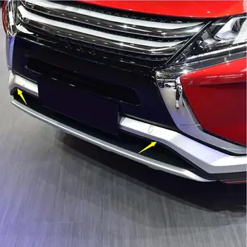 Para Mitsubishi Eclipse Cruz 2018 Acessórios do Carro da Frente pára-choques Inferior da Grelha de Moldagem Guarnição ABS Fosco