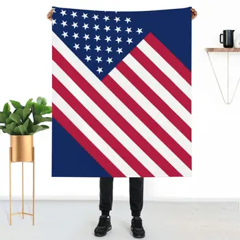 Patriótica Bandeira Americana Cobertor de Estrelas e Listras de Impressão Na Cama Muito Quente Jogue Cobertor Personalizar Macios Cobertores