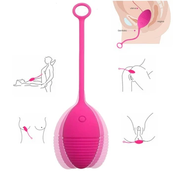 poderoso Kegel Ben Wa Bola Vibradores Exercício Vaginal ovos USB Recarregável, Impermeável Brinquedo do Sexo Para as Mulheres a estimulação do Clitóris 18