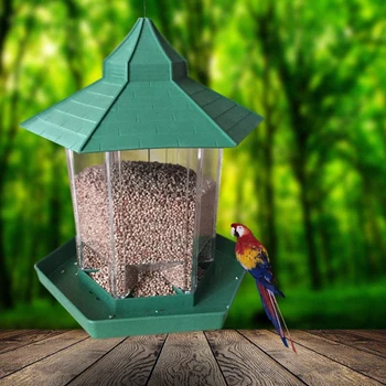 Popular Gazebo Impermeável de Suspensão de Aves Selvagens Alimentador de Outdoor de Alimentação Para a Decoração do Jardim jul7