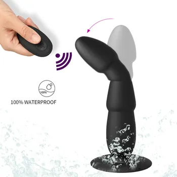 Realista Vibrador Vibrador Plug Anal Massageador De Próstata Ventosa Masturbador Para O Homem Remoto Sexo Bunda Produtos
