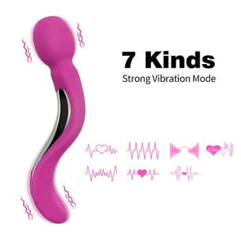 S-em forma de Vibrador Ponto G de Carregamento USB Varinha Mágica Massager AV Vara Clitóris Estimulação Erótica, Brinquedos do Sexo para Mulheres Adultos de 18 a Loja