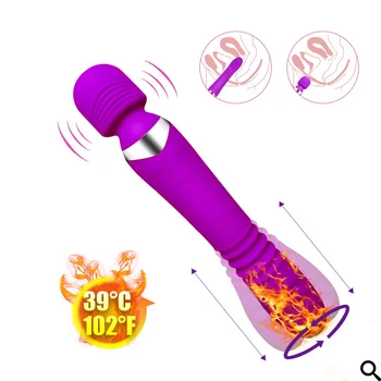 Sem fio Dildos AV Vibrador Para as Mulheres Estimulador de Clitóris Recarregável USB Massager de Brinquedos Sexuais Para o Músculo Adultos Vibrador