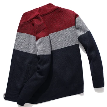 Suéter de Homens Listrado Cinza dos Homens Camisola Casaquinho de Malha Quente Mens Roupas Oversized 3XL Estilo coreano Homme 2021
